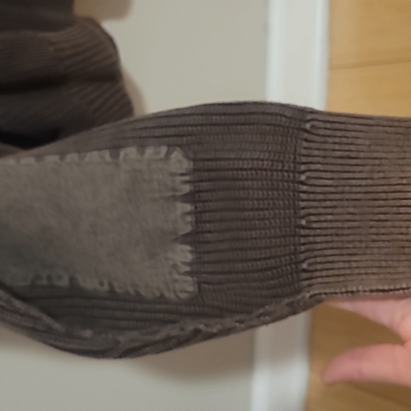 Brown Ribbed Open Cardigan - Picture 3 of 4